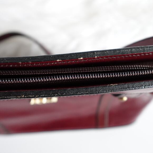 Vintage 60s 70s John Romain Red Leather Shoulder Bag - Picture 10 of 16